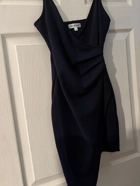 Black Spaghetti Strap Bodycon Dress -